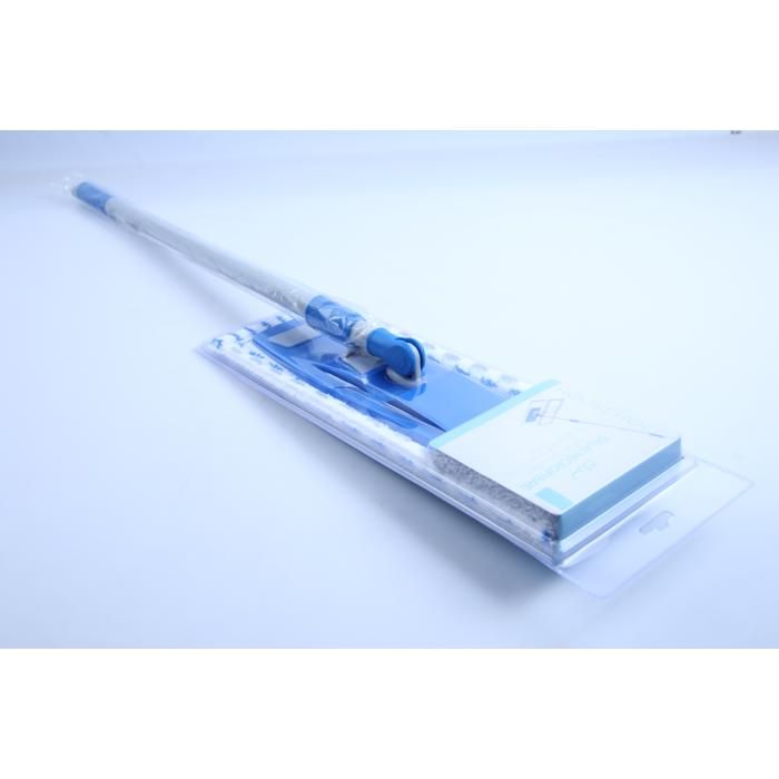 Mop Plat 40cm + Manche Télescopique 130cm + 2 Recharges