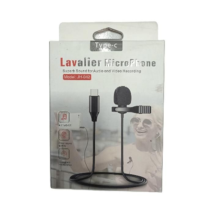 MICROPHONE LAVALIER TYPE-C SON SUPERBE POUR L'ENREGISTREMENT AUDIO ET VIDÉO JH-042