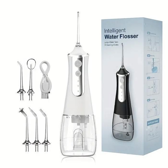 Hydropulseur Dentaire Sans Fil – Brosse à Dents Water Flosser Rechargeable pour une Hygiène Buccale Complète