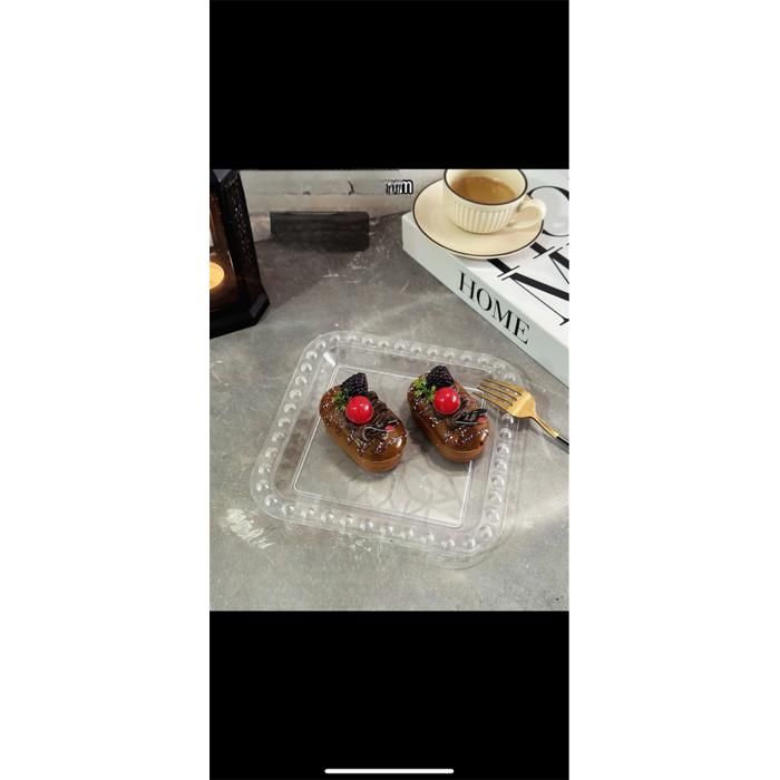 Set de 2 plats en pexiglace carés 13CM/13 Et 10/10CM