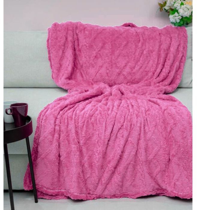 Couverture - Cachemire - Doux rose - Rectangulaire - Lavable - Style classique intemporel