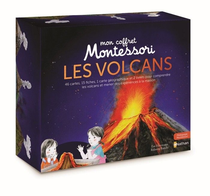 Coffret éducatif - Herrmann Ève - Les Volcans - Dès 4 ans - Pédagogie Montessori - Exploration