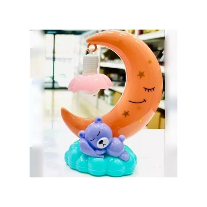 Veilleuse Enfant Lune & Ourson, Lumière Douce et Apaisante pour Chambre Bébé