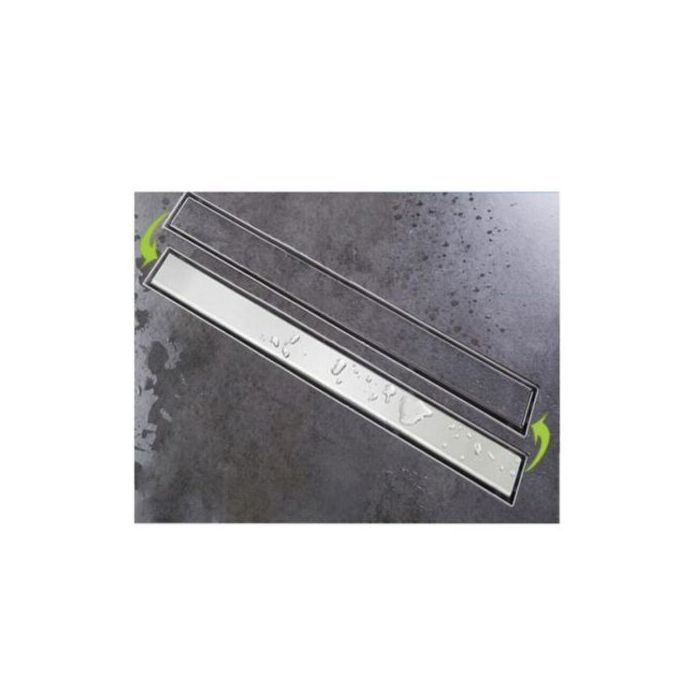 Caniveau de douche ceramic  40 cm  inox sus 304de haut gamme Avec siphon adaptateur pour salle de bain