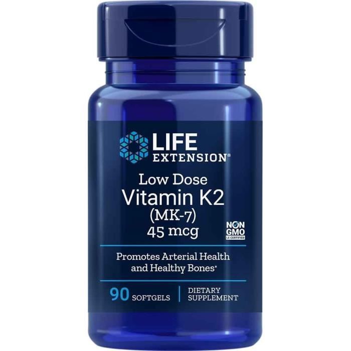 Compléments alimentaires LIFE EXTENSION Lowdose Vitamin K2 MK7 Bleu marine