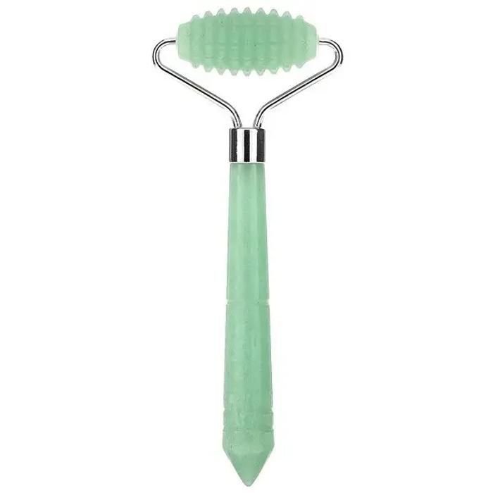 Rouleau de massage facial - MOUNT LAI - Jade texturé - Éclat de la peau - Drainage lymphatique - Peaux sensibles