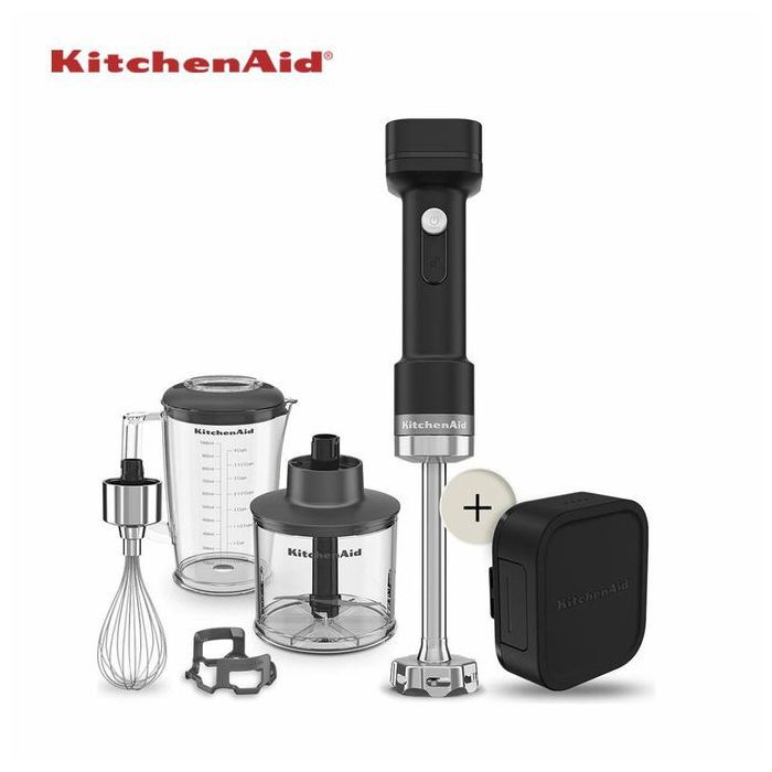 Mixeur Plongeant - KITCHENAID - SANS FIL - Noir - Batterie Rechargeable - Accessoires Inclus