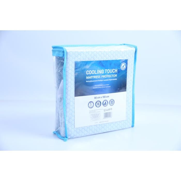 Protège-Matelas - GENERIC - 90x190cm - Jacquard - Blanc - Rafraîchissant