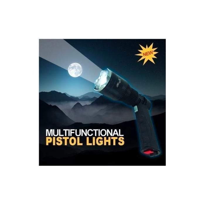 Pistolet à Lampe Puissant - Multifonction avec LED (2 Km)