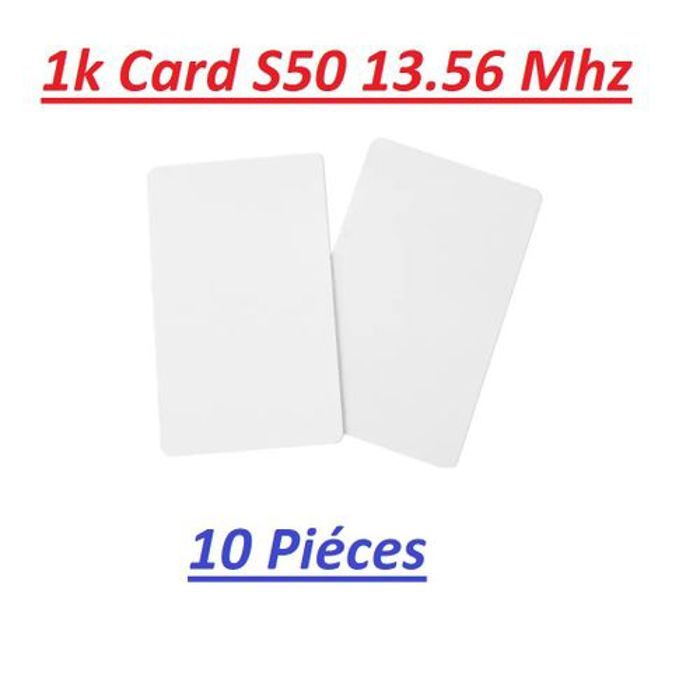 Pack 10 badges de pointage Carte MF 1k S50