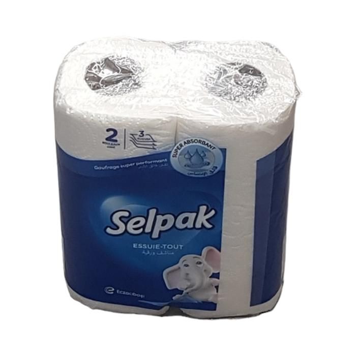 Essuie-tout maxi absorbant blanc 3 plis x2 - SELPAK