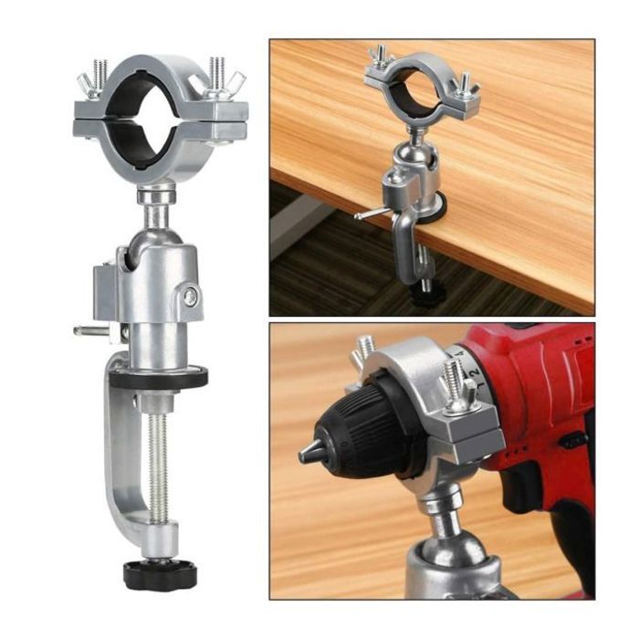 Étau de Table - Polyvalent - Rotation 360° - Support Meuleuse - Support Perceuse - Métal