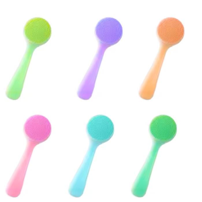 Brosse nettoyante en silicone, pour soins de peau et dissolvant de points noirs (Couleur aléatoire)