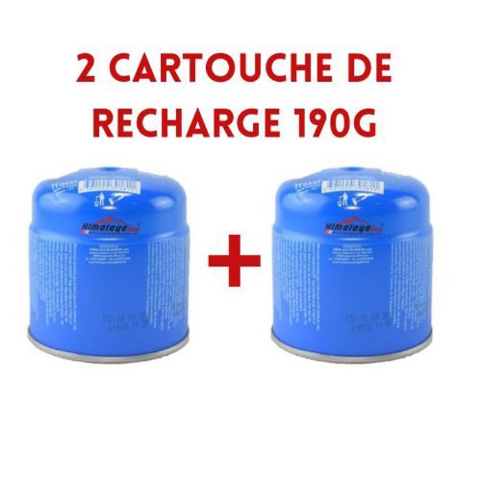 Cartouche de gaz - Butane - Lot de 2 - 190g - Mélange butane/propane - Utilisation à -5°C
