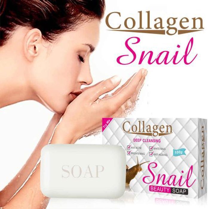 Savon au collagène et escargot - Anti-âge - Éclaircissant - Sans parabène - Pour femmes - Adulte