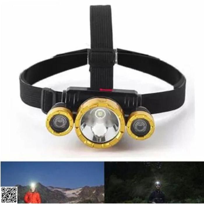 Lampe frontale - LED - Rechargeable - Étanche - Zoom avant/arrière - Multisport