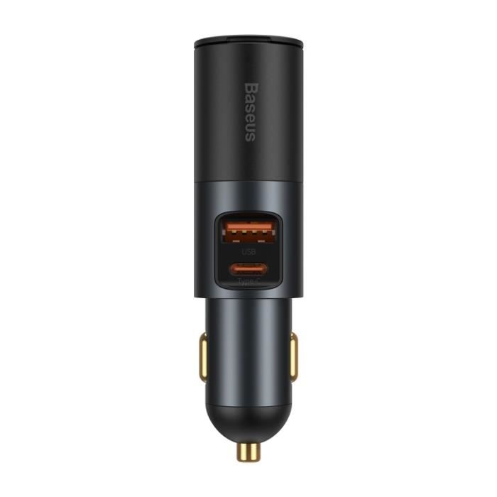 Chargeur Allume-Cigare - BASEUS - 120W - Double Port USB - Type C - Charge Rapide