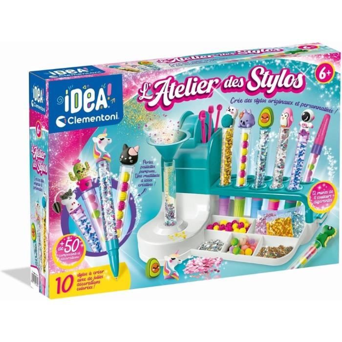 Clementoni - Atelier des Stylos - Crée et personnalise 10 stylos - Fabriqué en Italie
