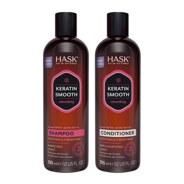 Hask Shampooing & Conditionneur Keratin Smooth Lissage a la Kératine - Made in Usa