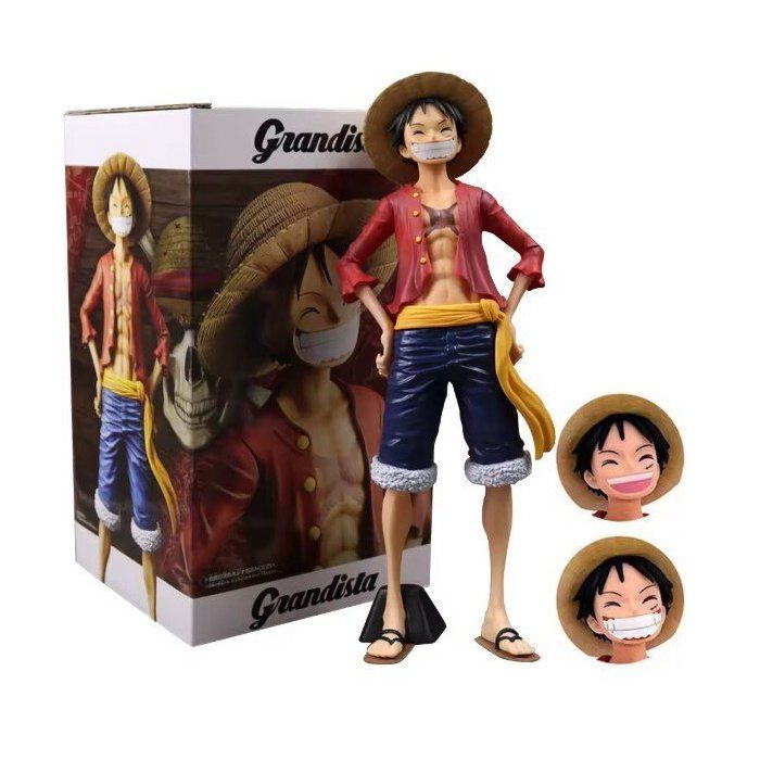 Figurine One Piece Luffy 27 cm PVC – Statue classique, jouet enfant, cadeau Noël (avec boîte)