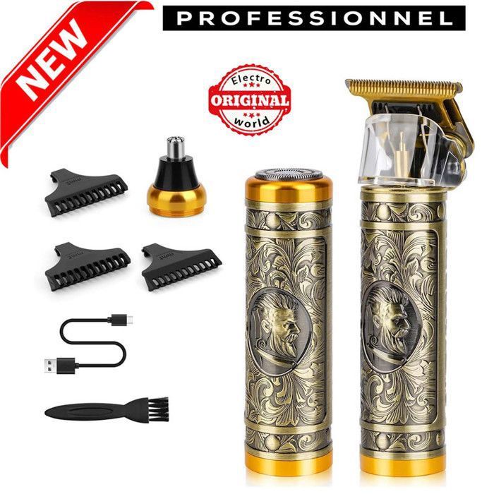 Rasoir T50  Électrique 3 en 1 Rechargeable – Tondeuse et Trimmer pour Homme et Femme