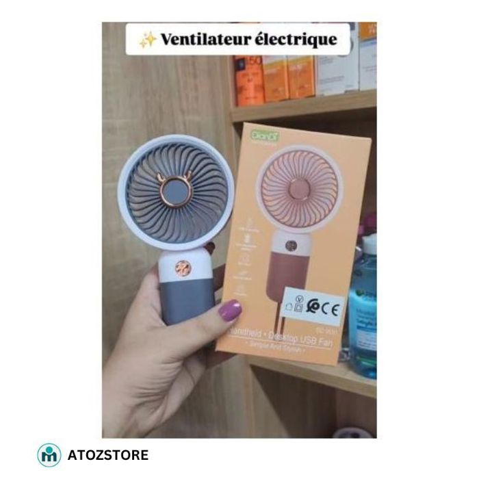 ventilateur à main rechargeable avec 3 vitesse, DianDi, Couleur aléatoir