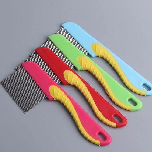 3pcs Brosse à Poils Durable en Acier Inoxydable pour Animaux de Compagnie