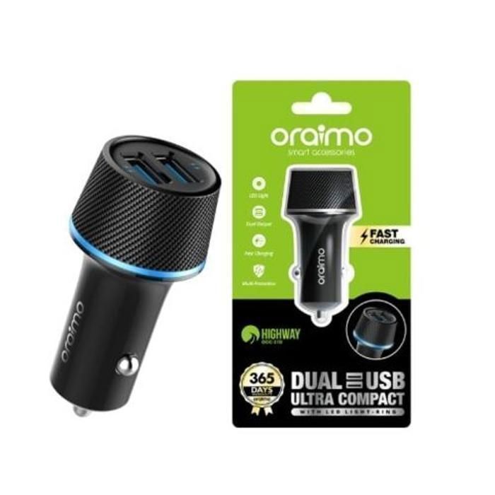Chargeur De Voiture Oraimo Double Port Usb Fast Charging I Occ-21D
