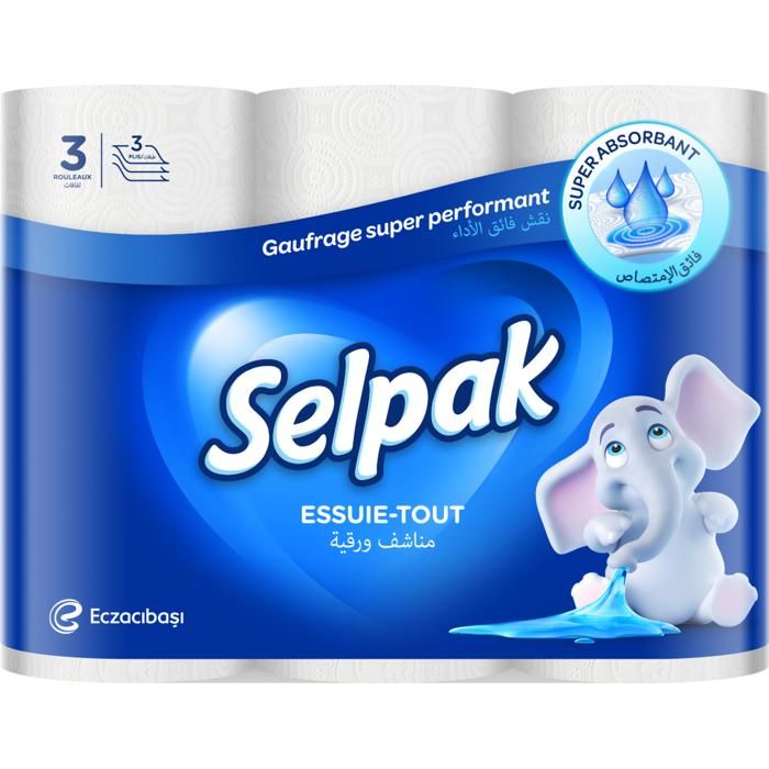 Essuie-tout super absorbant 3 plis x3 - SELPAK