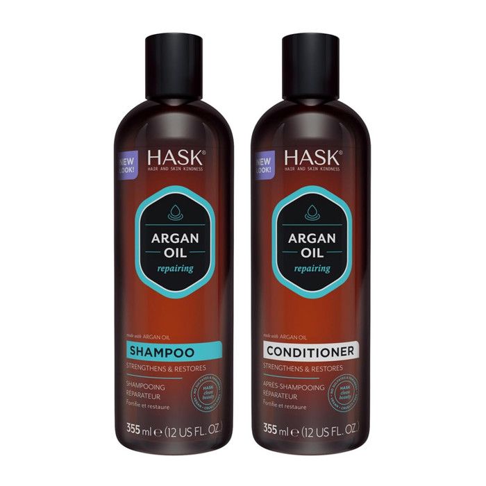 Hask Shampooing & Conditionneur Avec Huile d'Argan Réparation - Made n Usa