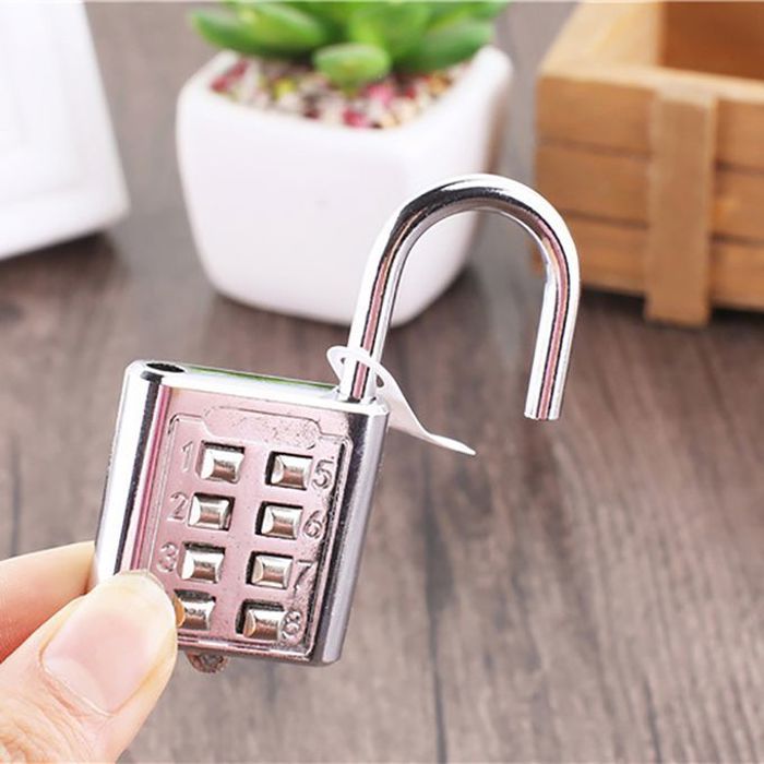 Cadenas à combinaison de boutons poussoirs à 10 chiffres, verrouillage par mot de passe