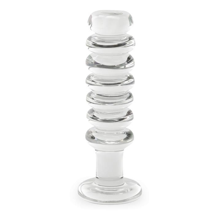 Prismatisk analplugg i glas - Klar