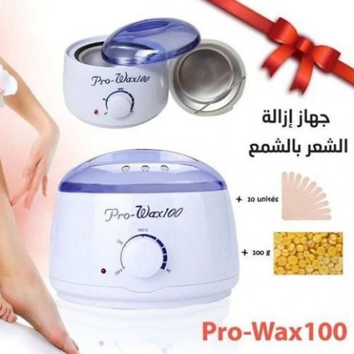 Chauffe-Cire - Pro Wax - Professionnel - 100g Cire Pelable - 10 Spatules en Bois - Mixte