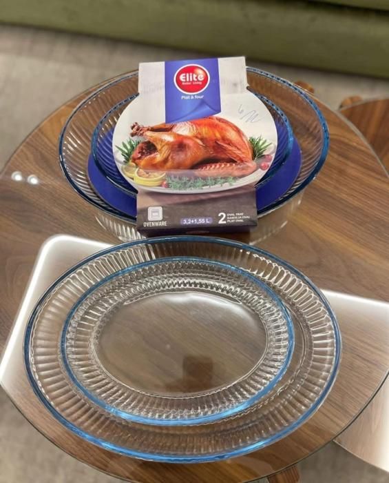 SET DE 2 MOULES  A FOUR PYREX OVALE 3,5/1,55 L