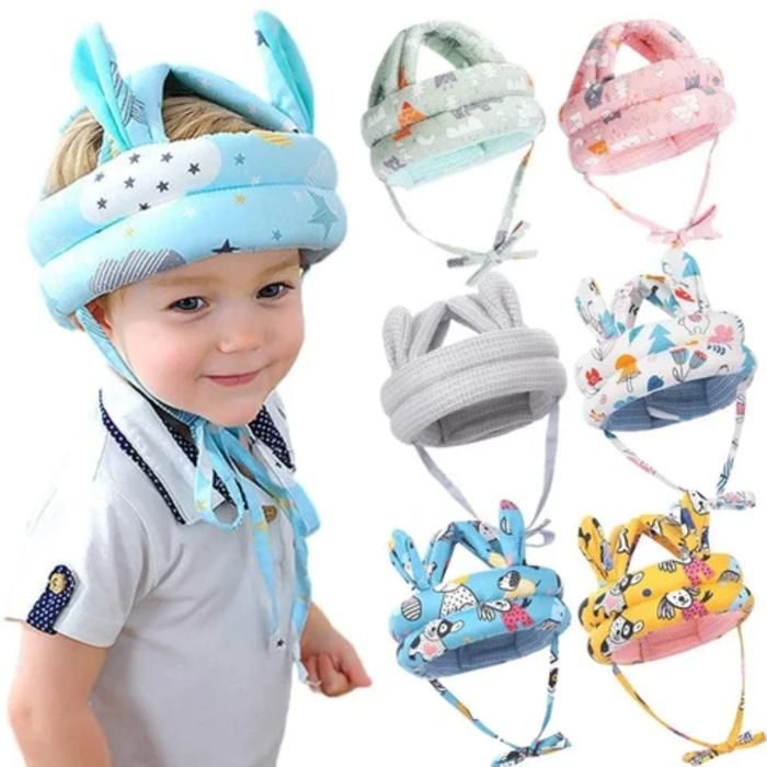 Casque souple de protection pour bébé, avec coussin de sécurité anti-choc.(Couleur aléatoire)