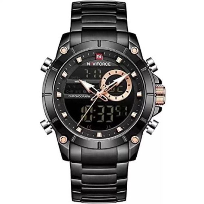 Montre - Naviforce - Modèle 37 - Acier Inoxydable - Résistante à l'Eau 30m - Affichage LED