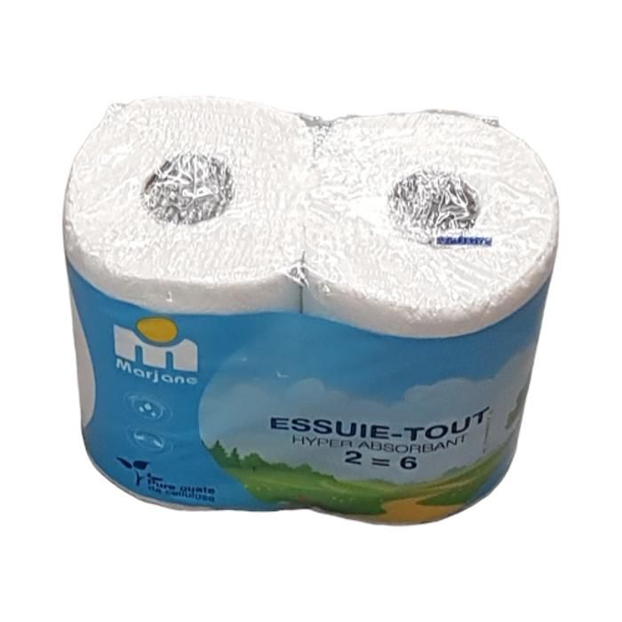 Essuie-tout maxi absorbant blanc x2 - MARJANE
