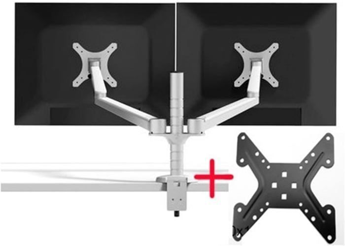 SUPPORT ECRAN PC POUR DEUX MONITEURS OA-4S  13" à  27"