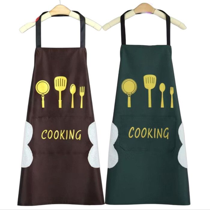 pack 2 Tabliers de cuisine avec poches d'essuyage à la main
