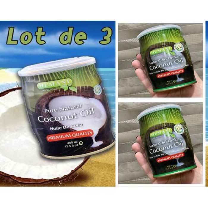 Hemani LOT DE 3 BOITES DE HUILE DE PURE COCO 3X400ML