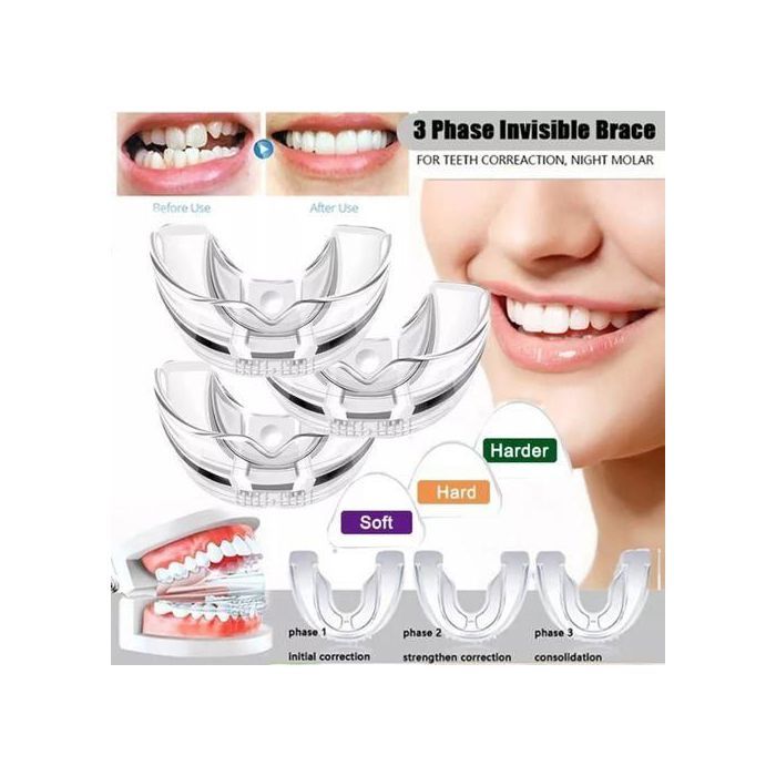 Appareil Orthodontique en 3 Étapes, Correcteur Dentaire Professionnel pour Alignement des Dents
