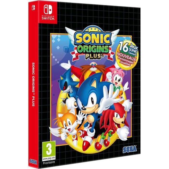 Jeux vidéo - Sega - Sonic Origins Plus - Nintendo Switch - 16 titres classiques - Multicolore