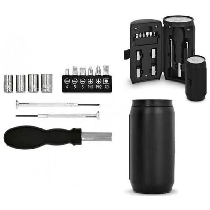 Kit de 13 Outil Multifonction Dans Boite Façon Canette