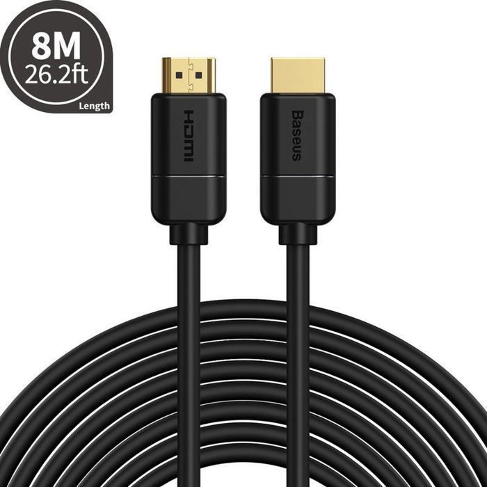Câble HDMI - Baseus - High Definition Series - 2 m - 4K - 60 Hz - Noir