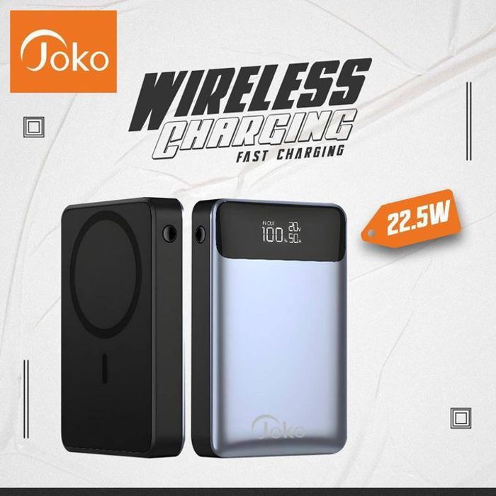 Joko Power Bank Magnétique Sans fil 22.5W 10000mAh, Pour iPhone 16 15 14 13 12 Pro / Max, Charge rapide Type-C - Magsafe ..