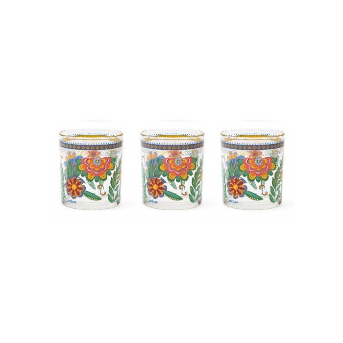 Verres - EXCELSA - Gipsy Soul - Pack de 3 - Cylindrique - Vintage - Colorés
