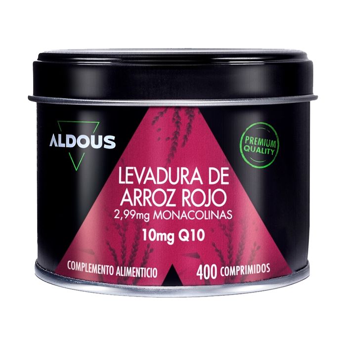 ALDOUS BIO - Levure de riz rouge avec coenzyme Q10 400 comprimés