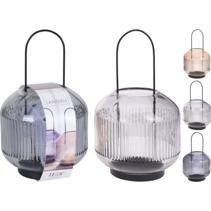 LANTERN EN VERRE SUSPENDUE15X13 CM