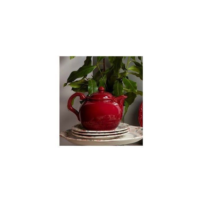 Théière - Non spécifié - Non spécifié - Porcelaine - Rouge - Non spécifié