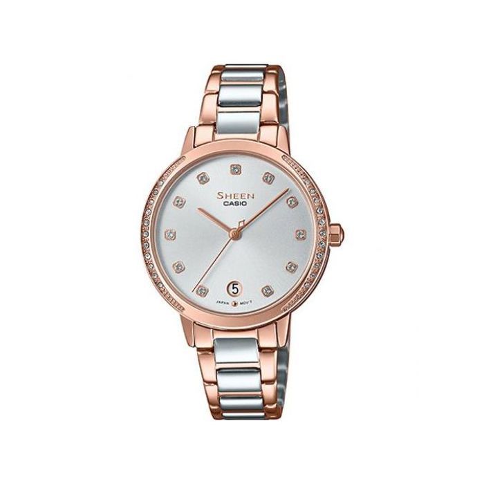 Montre - CASIO - Sheen Collection - Cristaux SWAROVSKI - Étanchéité 5 ATM - Bracelet Acier Inoxydable